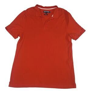 VILEBREQUIN Polo Shirt Men’s Size L Orange Short Sleeve Logo Preppy Athletic